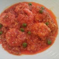 赤坂 四川飯店 - 海老チリはソースの卵黄が旨～