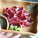 ろばたやき山ろく - 砂肝刺身