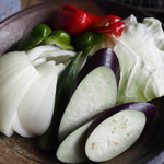 ろばたやき山ろく - 野菜盛り