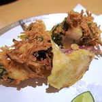 みこころや - 小海老と新生姜と三つ葉のかき揚げ