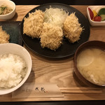 とんかつ成蔵 - TOKYO X シャ豚ブリアン定食(3個) + 串かつ