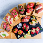 個室で炙り肉寿司を喰らう 今昔物語 栄店