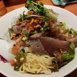 麺屋 六感堂 - 六感堂式 鰹の冷やし中華＋鰹のたたき増し