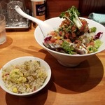 麺屋 六感堂 - 六感堂式 鰹の冷やし中華＋鰹のたたき増し＋チャコ飯