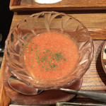 やさいの王様 - 本日の小鉢 3（トマトの冷製スープ？）