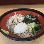 そばの神田 東一屋 - アサソバビンボー！  
      冷やし朝そば＋肉！
