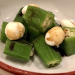 とり喜 - オクラとチーズのおひたし