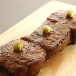 美食 米門 - 黒毛和牛　フィレミニヨンの霜降りステーキ串