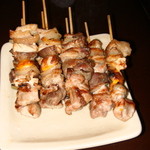 元祖美唄やきとり 福よし すすきの店 - 元祖美唄のもつ（１本１３０円）