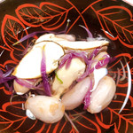 うを徳 - 松茸と落花生の煮物