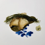 馳走 啐啄一十  - 柔らかく似た黒鮑ちゃん♡肝ソースのほろ苦さと初摘みのあおさの香りが良い！！