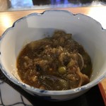 一福 - 小鉢は茄子の麻婆煮