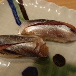 Sushidokoro Akashiya - 秋刀魚の握り。