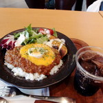 梵平 - チーズキーマカレープレート（1180円）セットペプシコーラ（160円）（2019年９月）