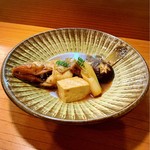 小魚料理 とみ助 - 脇役の椎茸、白ネギ、ごぼう、豆腐も美味でした！！(o^^o)