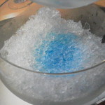 ビストロ セレニテ - 器のシェイブアイス　碧はソーダシロップ　嗚呼～食べちゃおうと。。。