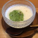 割烹・蕎麦 波と風 - 冷たい自然薯の水とろ。