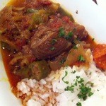 ロス・バルバドス - 6回目2012年2月7日ブルキナファソ料理　アフリカンシチュウ：牛肉とオクラの煮物