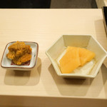 日本橋蛎殻町 すぎた - うに味噌漬け、数の子