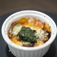 Osteria Tutto Sole - 温前菜　茄子とトマトのオーブン焼き　ジェノベーゼソース