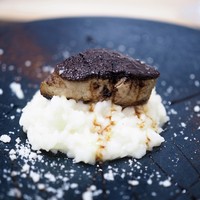 Osteria Tutto Sole - リゾット　パルミジャーノのリゾット　カカオ風味のフォアグラソテー