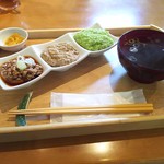 だんごと煎餅の店　みよまつ - 三色餅セット