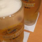日高屋 - 生ビール。