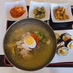 あわび村 - 冷麺セット（1200円）
