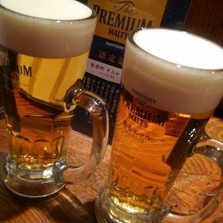 ビールがうまい！サントリー認定神泡達人店！日本酒＆焼酎多数