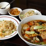 福縁 - 五目タンメンと半炒飯定食