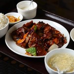 福縁 - ナスの味噌炒め定食