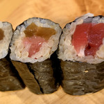 鮨井 - カンピョウ、トロタク、鉄火