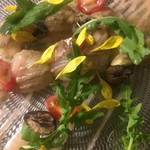 Kukkin - 鮮魚とイチジクと水ナスとフランス産栗のサラダ