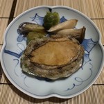 武蔵野 - 活きあわびの踊り焼き 野菜色々