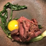 鰻はし本 - 西粟倉村エーゼロの鹿肉トリュフオイル和え