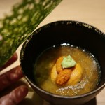 LURRA° - 雲丹のババロア、豚の出汁に黒トリュフ！