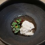 LURRA° - セミドライトマト、湯葉と発酵トマトの冷製スープ♪