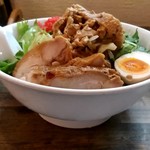 麺屋 承太郎 - 【2019.9.9(月)】承太郎 冷やし中華(大盛・225g・肉増し)800円