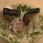 饗 くろ喜 - 冷やし鰯そば（1,400円）2019.9