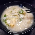 Ginzaakitakensanhinaijidorisemmontemmisatonishiki - 比内地鶏の水炊き鍋〆の雑炊
