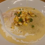 味噌ぶりNoodle みやみや - 嶽きみのとうきびヴィシソワーズＳｏｂａ