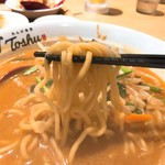 れんげ食堂トウシュウ - 味噌ラーメン麺リフト