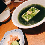 魚金 - 青海苔豆腐と梅水晶