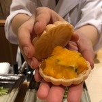 銀座 しのはら - フォアグラ マンゴー パッションフルーツの最中