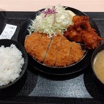 松のや - ロースカツ・唐揚げ定食 780円