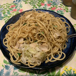 ロメスパ専門店 ボーノボーノ - ジャポネスタ500円＋特盛250円。麺量は600ｇですよ。茹で後かなぁ？