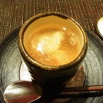 神楽坂 石かわ - 白子とえび芋の茶碗蒸し　生姜汁のあんかけ