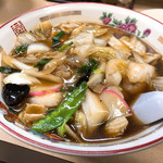 中華料理 福すい - 広東麺+半チャーハン　880円