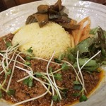 SPICY CURRY 魯珈 - 羊肉干咖喱+烏賊煮干酢と秋茄子のアチャール