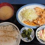 ふじ池 - 鳥の生姜焼き定食